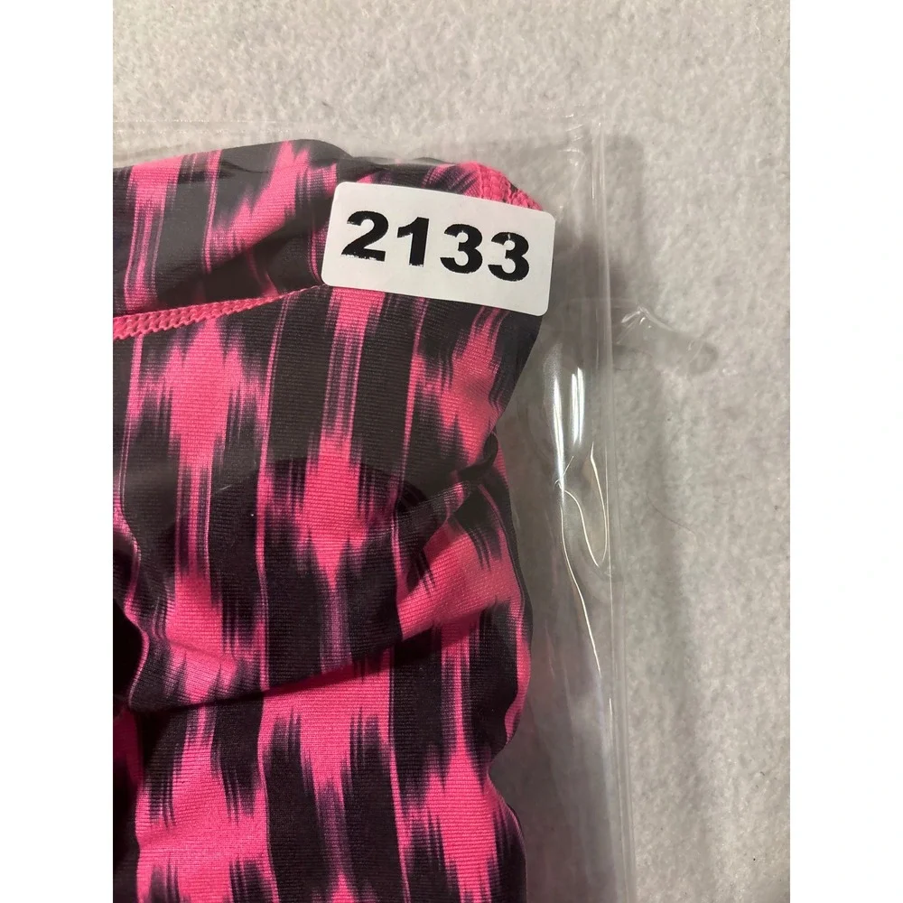 Nike Dri-Fit Pro Running Cropped Leggings Pink Black Ikat Pattern XS‎